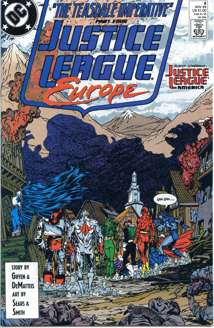 Cover to Justice League Europe #008, described above
