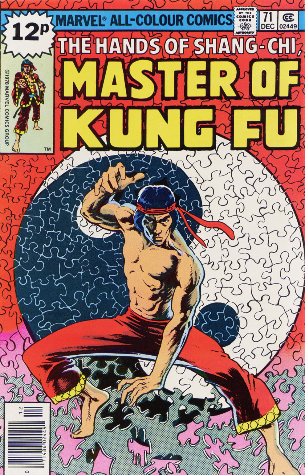 Cover to Master of Kung Fu 071, described above